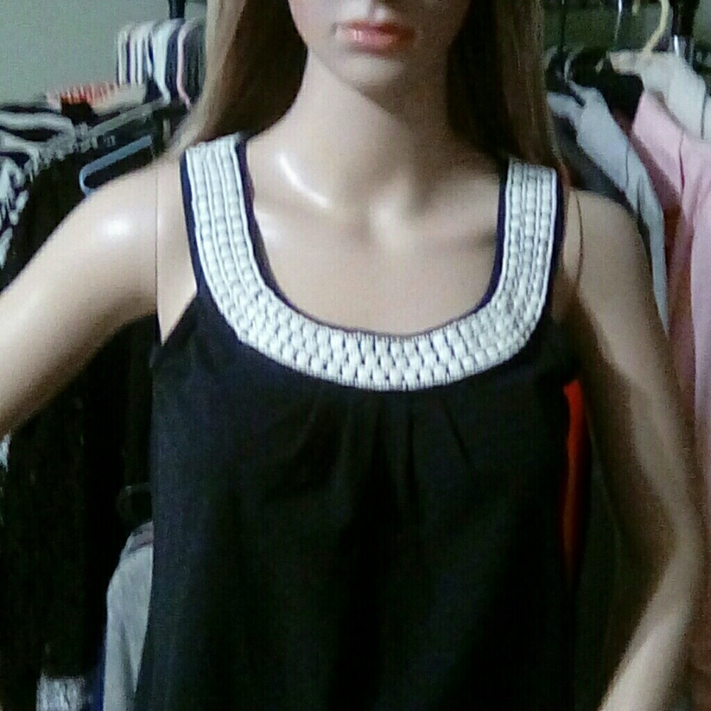 Sleeveless beaded tank